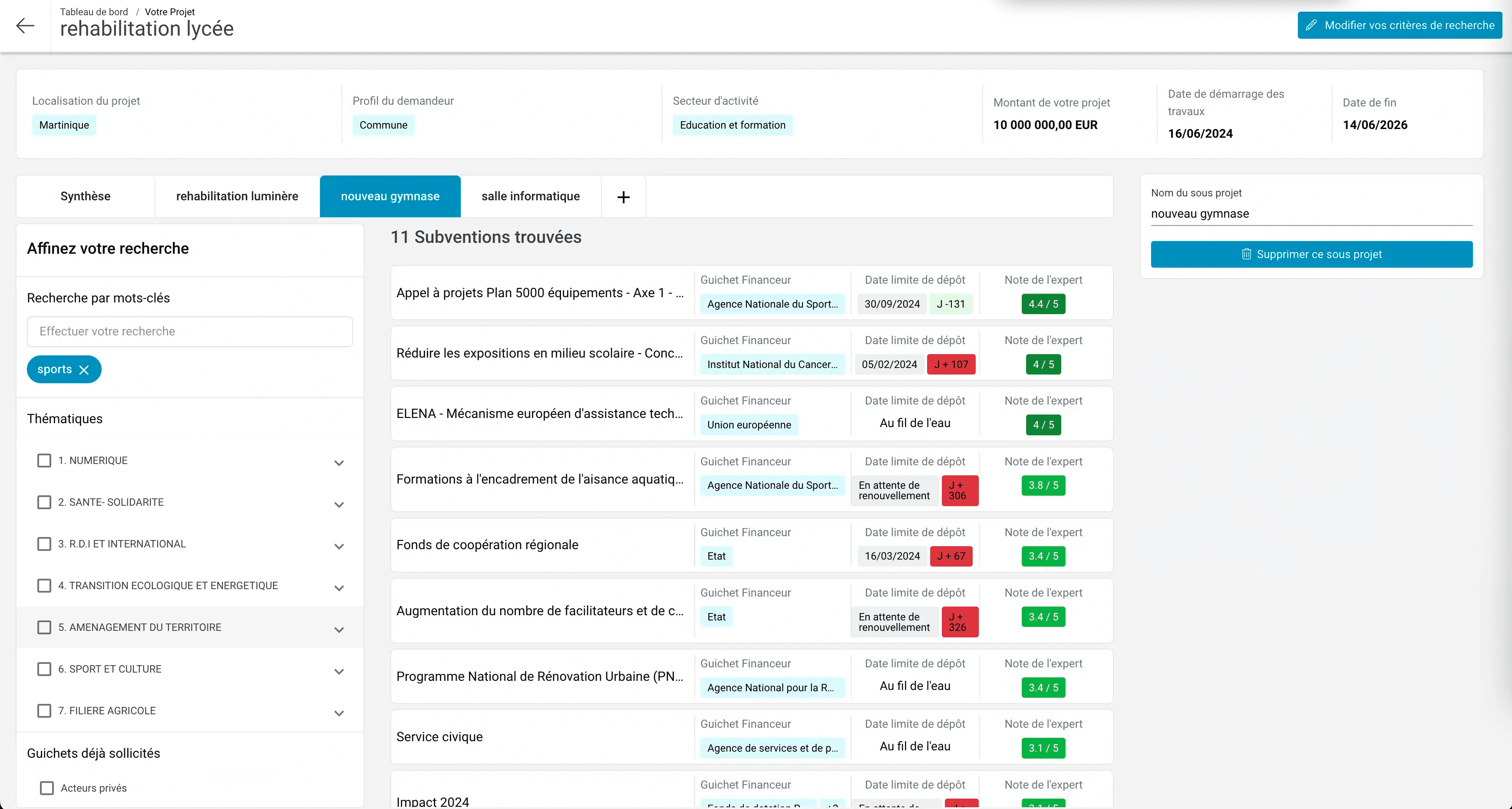 Aides Subventions Onglet GestionProjet png
